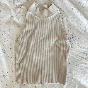 BABATON sculpt knit mockneck tank